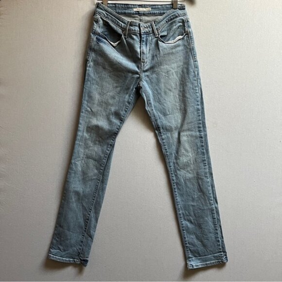 Levi's Mid Rise Skinny Classic Light Blue Denim Jeans Sz 29 - Picture 1 of 10